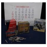 BROWN AND BIGELOW PIN UP CALENDER AND SHOTGUN AMMO