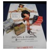 BROWN AND BIGELOW PIN UP CALENDER AND SHOTGUN AMMO