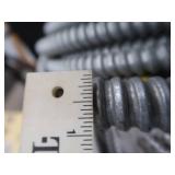 3 DIFFERENT SIZES OF CLAD CABLE (ELECTRICAL CONDUIT) AND YELLOW WIRES