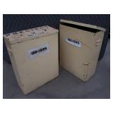 2 METAL VOTING BOXES