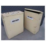 2 METAL VOTING BOXES
