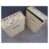 2 METAL VOTING BOXES