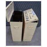 2 METAL VOTING BOXES