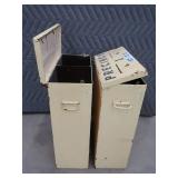 2 METAL VOTING BOXES