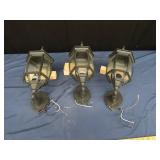3 BLACK OUTDOOR LIGHTS