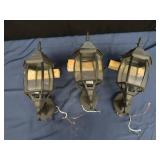 3 BLACK OUTDOOR LIGHTS