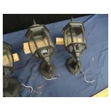 3 BLACK OUTDOOR LIGHTS