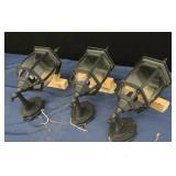 3 BLACK OUTDOOR LIGHTS