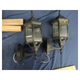 3 BLACK OUTDOOR LIGHTS