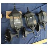 3 BLACK OUTDOOR LIGHTS