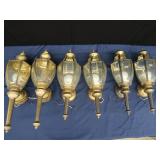 6 SOLID BRASS OUTDOOR LIGHTS