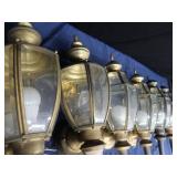 6 SOLID BRASS OUTDOOR LIGHTS