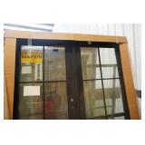 Marvin Patio Style Double Door Black With Grids