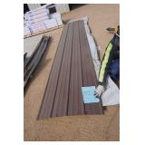 Lot of Classic Rib Metal Construction Panels In Classic Brown