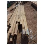 Large Lot of 4 x 4 Green Treated and Pine Posts