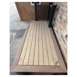 Pre Assembled Weathered Teak & English Walnut Deck With Azek Premier Rail