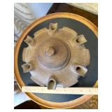 Hand Carved Wooden Vessel with Lid - Decorative Container