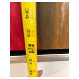 Abstract Painting - Red, Brown & Ivory Vertical Stripes, Signed, Framed