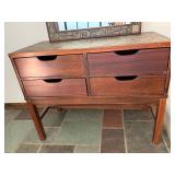 MCM Danish Modern Dressing Table with Mirror - 4-Drawer Vanity with Mosaic Tile Top - Made in Denmark