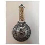 WMF Vintage German Deer Relief Hunting Wall Plaque Medallion with Woven Hanger