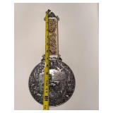 WMF Vintage German Deer Relief Hunting Wall Plaque Medallion with Woven Hanger