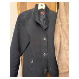 Jackets - Black Gallery Quilted Coat, Tan Shearling Coat, Red Free Country Puffer (Lot of 3)