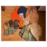 Assorted Hunting Winter Gear Bundle - Gloves, Mittens, Orange Beanie, Liners & Foot Warmers