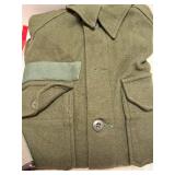 Olive Drab Wool Military Shirt - Small, 16 Neck, 34 Sleeve & Canvas Leather Boot Covers