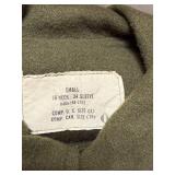 Olive Drab Wool Military Shirt - Small, 16 Neck, 34 Sleeve & Canvas Leather Boot Covers