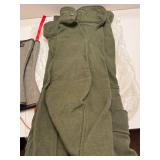 Olive Drab Wool Military Shirt - Small, 16 Neck, 34 Sleeve & Canvas Leather Boot Covers
