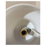 Vintage Mushroom Style Table Lamp - Yellow Dome Shade, White Base - Tested Working