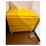 Vintage Murame Finland - Finnish-Made Modular Desk with 3 Yellow Drawer Units, 2 White Cabinet, Yellow Chair & White Shelf