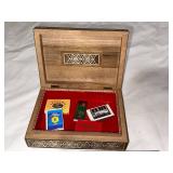 Nymolle Denmark Inlaid Wood Box, Wiinblad Plaque & Framed Yellow Floral Art