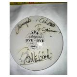 Nymolle Denmark Inlaid Wood Box, Wiinblad Plaque & Framed Yellow Floral Art