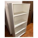Bookcase - White Wood Freestanding 2-Shelf (Lot of 2)