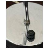 Pair of Vintage Chrome Eyeball Table Lamps - Mid Century Modern Adjustable Globe