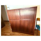 Danish Rosewood Tambour Door Cabinet Highboard - Mid-Century Modern, Made in Denmark