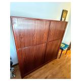 Danish Rosewood Tambour Door Cabinet Highboard - Mid-Century Modern, Made in Denmark