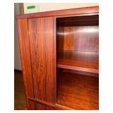 Danish Rosewood Tambour Door Cabinet Highboard - Mid-Century Modern, Made in Denmark