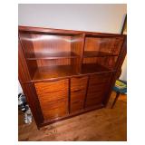 Danish Rosewood Tambour Door Cabinet Highboard - Mid-Century Modern, Made in Denmark