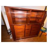 Danish Rosewood Tambour Door Cabinet Highboard - Mid-Century Modern, Made in Denmark