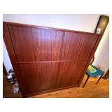 Danish Rosewood Tambour Door Cabinet Highboard - Mid-Century Modern, Made in Denmark