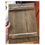 Antique Style Madonna & Child Hand Painted Religious Icon on Carved Wood Panel