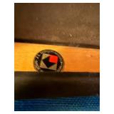 Vintage Mid-Century Modern Teal Upholstered Wood Chair with Curved Back