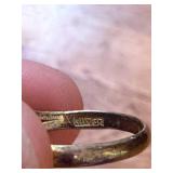 Green Malachite Cabochon Ring - Gold-Tone Setting