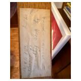 Vintage Honduras 1957 Crucifix & Philippines Praying Figure - Wooden Religious Carvings