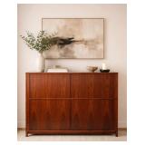 Danish Rosewood Tambour Door Cabinet Highboard - Mid-Century Modern, Made in Denmark