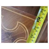 Wooden Chess Table with Inlaid Board and Dual Drawers - Includes Chess Set Box