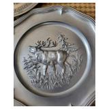 Pewter Tin Plates - Hunter, Deer & Bodensee Scene (Handwerks-Siegel) (Lot of 3)