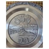 Pewter Tin Plates - Hunter, Deer & Bodensee Scene (Handwerks-Siegel) (Lot of 3)